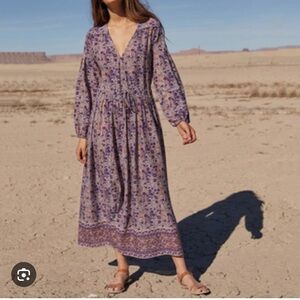 Christy Dawn Delilah Dress / Long Sleeve Dawn Dress / Purple Block Print…